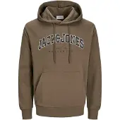 Jack & Jones Collegepaita 'JJECaleb' ruskea / musta / valkoinen