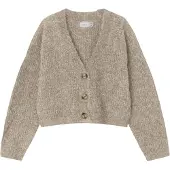Name it Nkfholly Boxy Short Knit Card Noos - Cream - 122-128