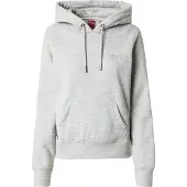 Superdry for woman. W2012180A Hooded sweatshirt with logo Essential grey (L), Casual, Cotton, Sustainable