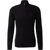 Ralph Lauren for man. 710876766005 Black knitted pullover with zip fastening (M), Casual, Wool, Classic