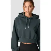 ICANIWILL Everyday Cropped Hoodie Dark Green