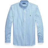 Ralph Lauren Slim Fit Striped Stretch Poplin Shirt - Blue - S