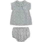 Petit Bateau Kukallinen Vauvan Mekko Sininen 6 Months Sininen 6 kuukautta Tytöt