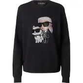 Karl Lagerfeld Collegepaita 'Ikonik 2.0' beige / musta / valkoinen