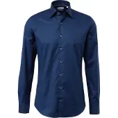 Michael Kors 2Ply Stretch Twill Slim Fit Shirt - Navy - 38