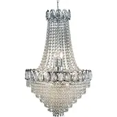 Searchlight Kattokruunu Crystal, himmennettävä, Kromi/hopea, Olohuone/ruokailutila, Metalli