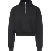 ICANIWILL Nimble Cropped 1/4 Zip Black
