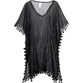 Seafolly Beach Edit Amnesia Kaftan - Black - ONE SIZE