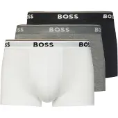 BOSS Bokserishortsit 'Power' meleerattu harmaa / musta / valkoinen