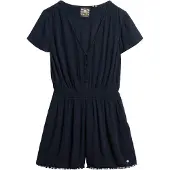 Superdry for woman. W8011667A Short sleeve navy beach jumpsuit (M), Casual, Viscose