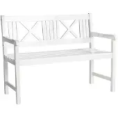 Cinas , Rosenborg 120 cm Penkki valkoinen