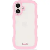 Holdit Phone Case Wavy Pink/Transparent iPhone 16