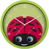 Karlsson Wall Clock Peekaboo Ladybug Green - Green - Ø:30.8CM