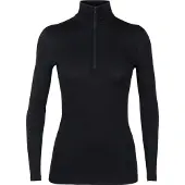Icebreaker Women Merino 200 Oasis Ls Half Zip - Black - XL