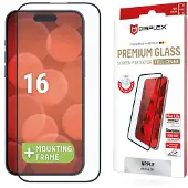 Displex 02014, Apple, iPhone 16, Asennus kuivana, Likaa hylkivä, Iskunkestävä, Naarmuuntumisenkestävä, Iskunkestävä, Läpinäkyvä, 1 kpl