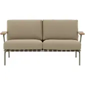 Muuto Settle 2-istuttava sohva Ribbed Weave 5 Taupe