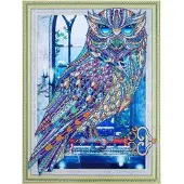 Nav Timanttimaalaus 30x40 cm, Crystal Owl
