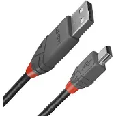Lindy USB-kaapeli - 3 m - USB A - Mini-USB B - Kaksoissuojattu - Nikkeli/kulta