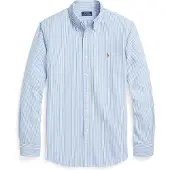 Ralph Lauren for man. 710928918001 Custom Fit striped oxford shirt blue (L), Casual, Cotton, Classic, Long sleeve