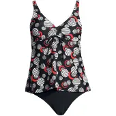 LASCANA Tankini punainen / musta / valkoinen