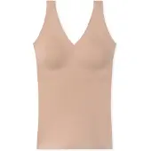 Schiesser Microware Strap Top With Removable Pads, Black - Invisible Soft - Beige - XXL