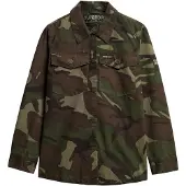 Superdry for woman. W4010424A Green military overshirt (L), Casual, Camouflage, Cotton, Long sleeve