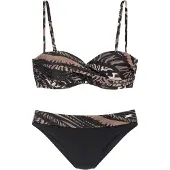 LASCANA Bikini ruskea / musta