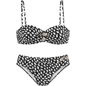 Vivance Bikini beige / musta / valkoinen