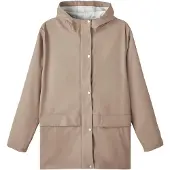 LMTD Nlndry10 Long Rain Jacket Fo - Beige - 170-176