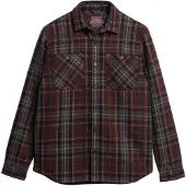Superdry for man. M4010675A Merchant Store quilted overshirt brown (L), Casual, Wool, Long sleeve