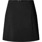 Selected Slwrita Mw Short Skirt Fd Noos - Black - 34