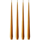 Ester & Erik -kynttilä, 4-pakkaus lakattu mörk saffran, 42 cm