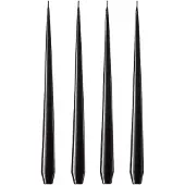 Ester & Erik -kynttilä, 4-pakkaus lakattu raw black, 42 cm