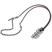Police Miesten kaulakoru - - PJ.21917PLE/02 - Ruskea nahka - Pituus 48-69 cm - Vintage riipus