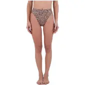 Hurley Max Leopard Moderate Tab Side Bikinien Alaosa
