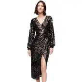 Superdry Sequin Wrap Pitkähihainen Midi-mekko