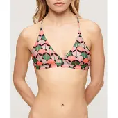 Superdry for woman. W3010407A Triangle bikini top with multicoloured crossed straps (L), Multicolor, Beachwear, Recycled Polister, Sustainab