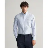 Gant for man. 3230115 Slim Fit Stretch Oxford Shirt blue (L), Casual, Cotton, Classic, Long sleeve