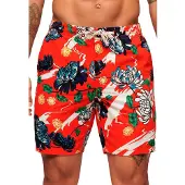Superdry for man. M7110432A Bermuda shorts red (M), Casual, Cotton