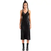 Armani Exchange for woman. 8NYA59YNZ5Z1200 Black midi dress (XXS), Casual, Polyester, Sleeveless / Straps