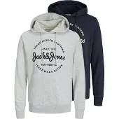 Jack & Jones Collegepaita 'JJForest' laivastonsininen / keltainen / meleerattu harmaa