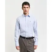 Gant for man. 3240171 Slim Fit Poplin Stretch Poplin Shirt blue (S), Casual, Cotton, Long sleeve