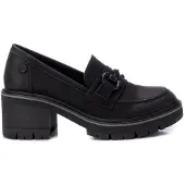 Refresh for woman. 17141702-NEGRO Loafers with black buckle -Height heel 6cm (38), 5 to 8 cm, None, Casual, Imitation leather, Classic