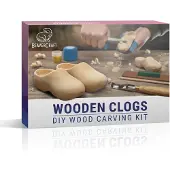 BeaverCraft DIY10 Wooden Clogs Wood Carving Kit, wood carving set
