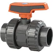 Cepex 36518 Pvc-u Ø3-palloventtiilit Vakiosarja Pe Epdm Bsp Naaraskierre Sininen Piste