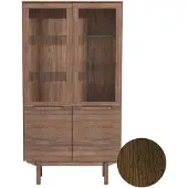 Skovby Sm307 Lasikaappi Saksanpähkinä Luonnonöljy 98X41X182Cm