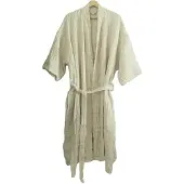 THE ORGANIC COMPANY Fine Bathrobe - Cream - S/M