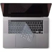 PHILBERT - Keyboard cover Europe MacBook Pro 13” M1-M2 2020/2022 and 16” 2019 - Transparent/Black
