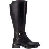 Carmela for woman. 16202001-NEGRO Leather Boots 162020 black (36), 3 to 5 cm, Zip, Casual