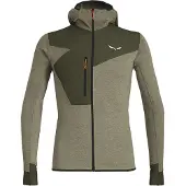Salewa Puez 2 Dry L/S Hood Full-Zip Tee Fleecetakki Miehet koko 3XL väri oliivinvihreä